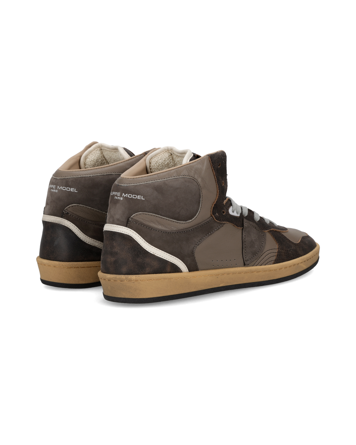 Zapatillas Pgal Altas Para Hombre, Marrón