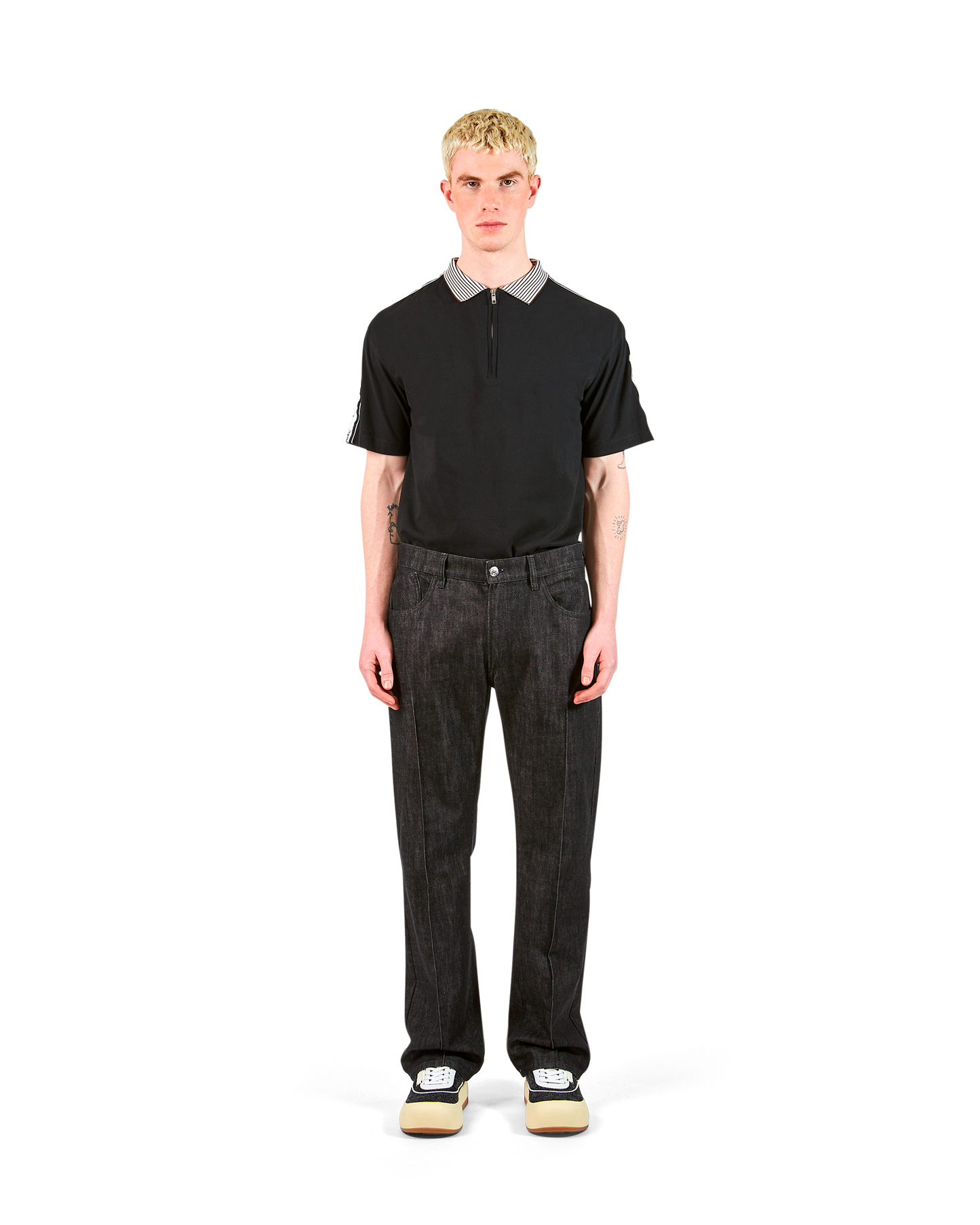 Pantalone Denim Nero da Uomo
