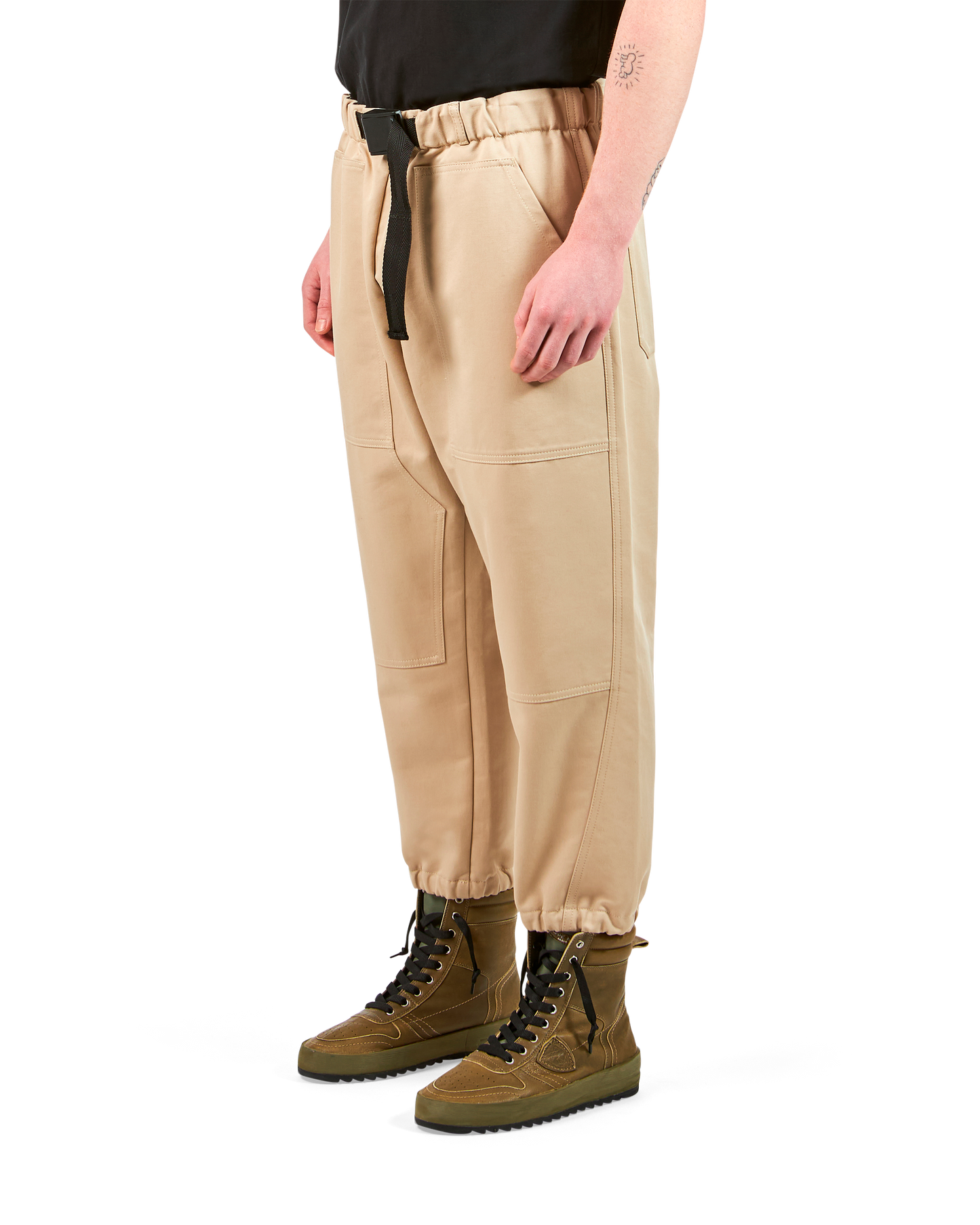 Pantalone Loose Fit Beige da Uomo