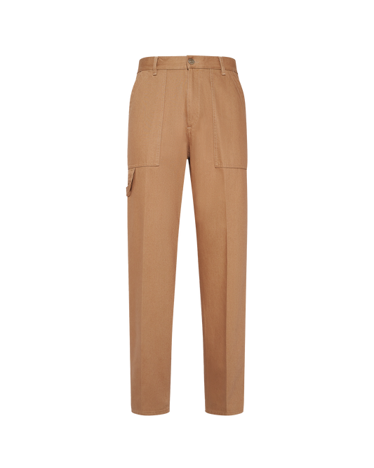 Pantaloni Charles da Uomo Marroni in Cotone