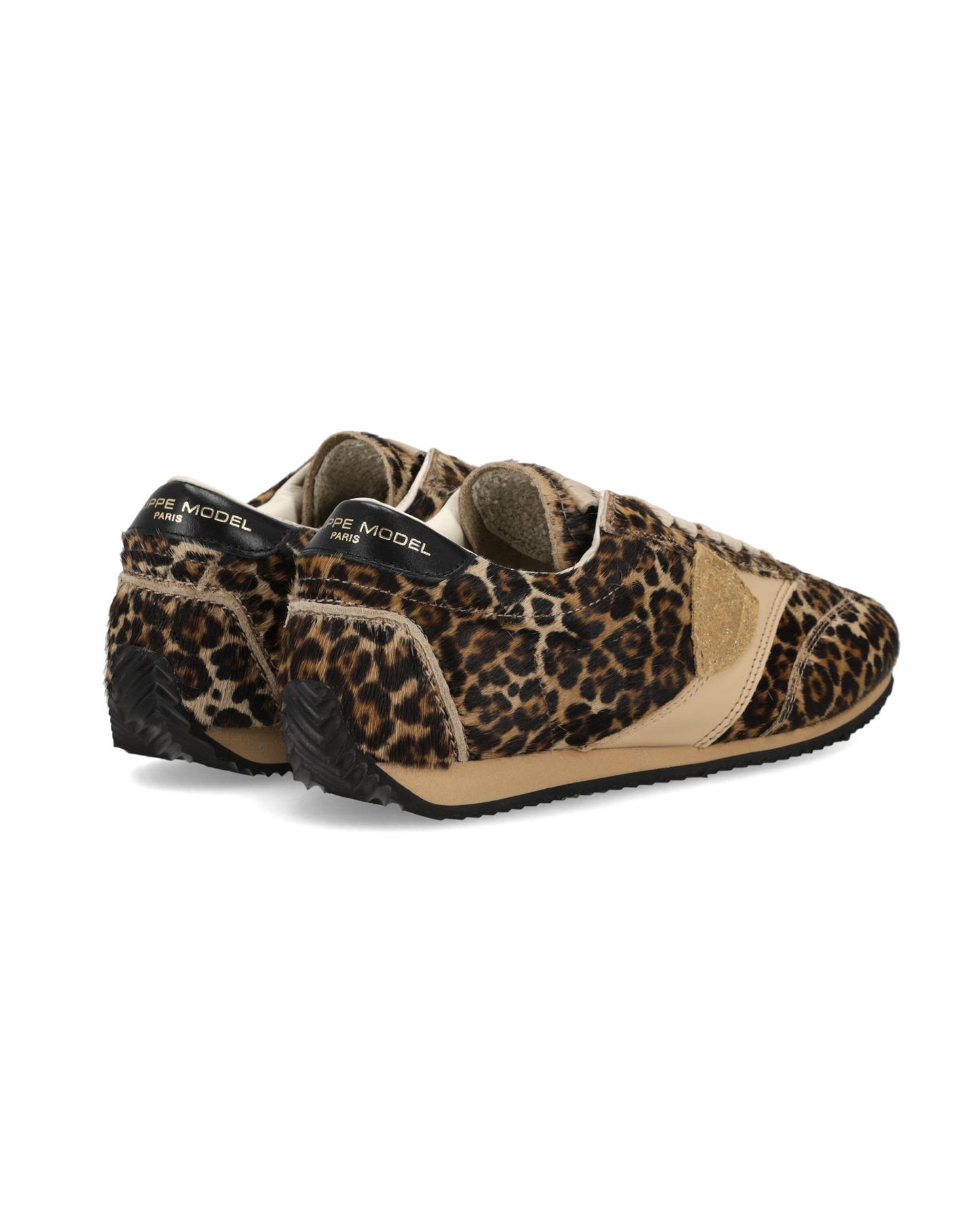 Zapatillas Planche Para Mujer, Negro Animal Print y Beis
