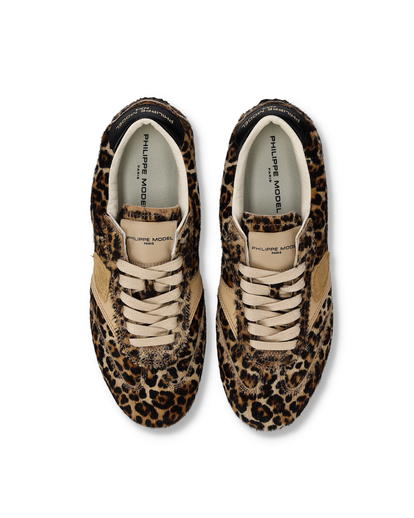 Zapatillas Planche Para Mujer, Negro Animal Print y Beis