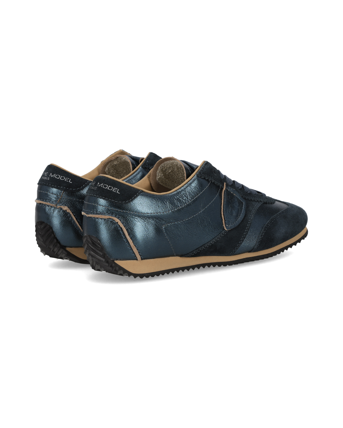 Baskets Planche Femme, Bleu Océan Métallisé