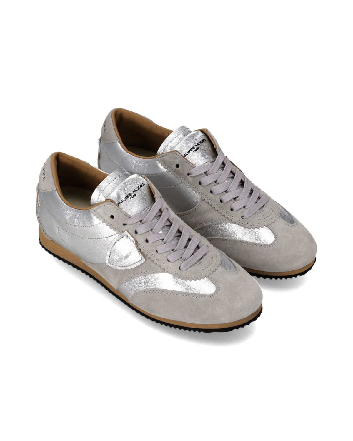 Zapatillas Planche Para Mujer, Plateado Gris