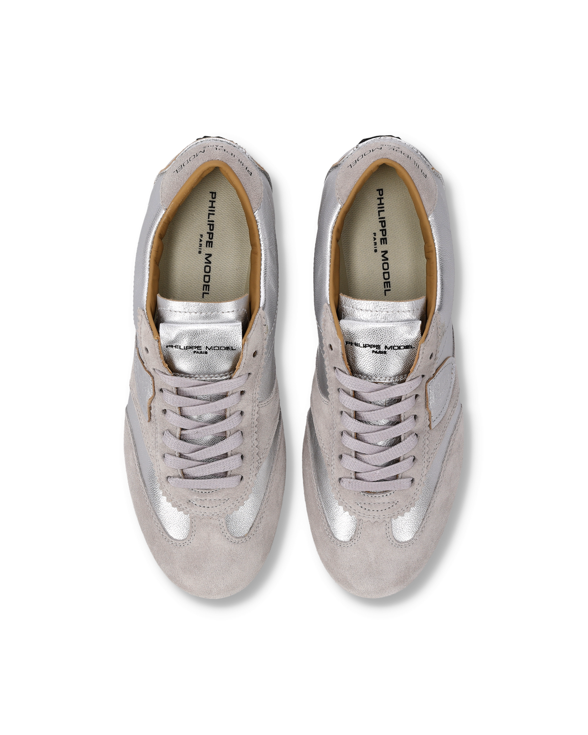 Zapatillas Planche Para Mujer, Plateado Gris