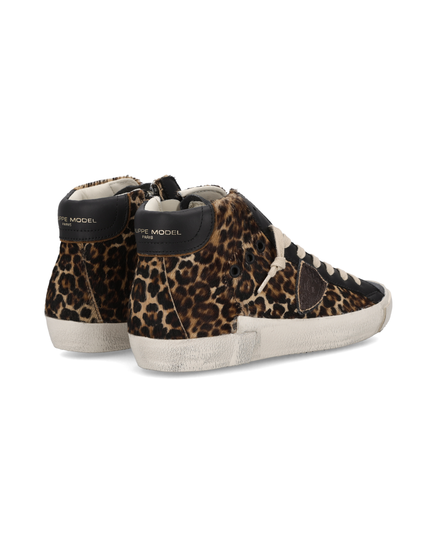 Zapatillas Prsx Altas Para Mujer, Animal Print Negro