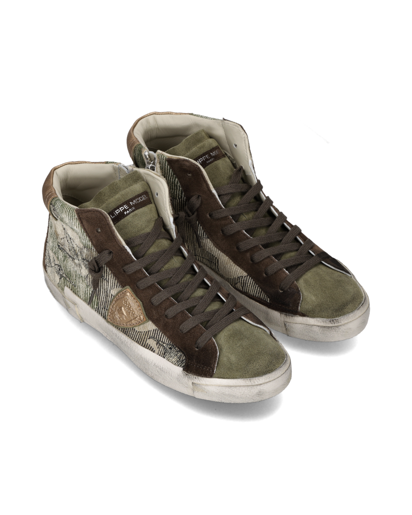 Damessneakers Prsx, Olijfgroen Bruin