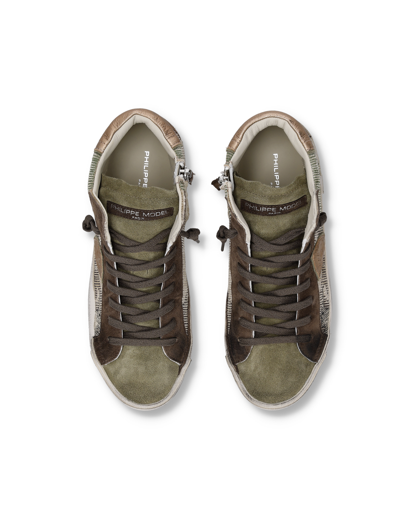 Damessneakers Prsx, Olijfgroen Bruin