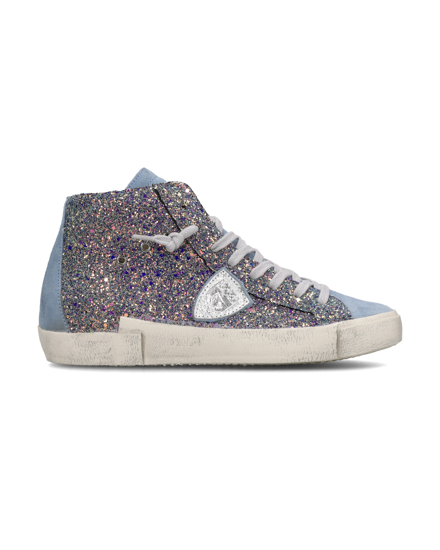 Sneakers Prsx Donna con tomaia in glitter, Azzurro Rosa