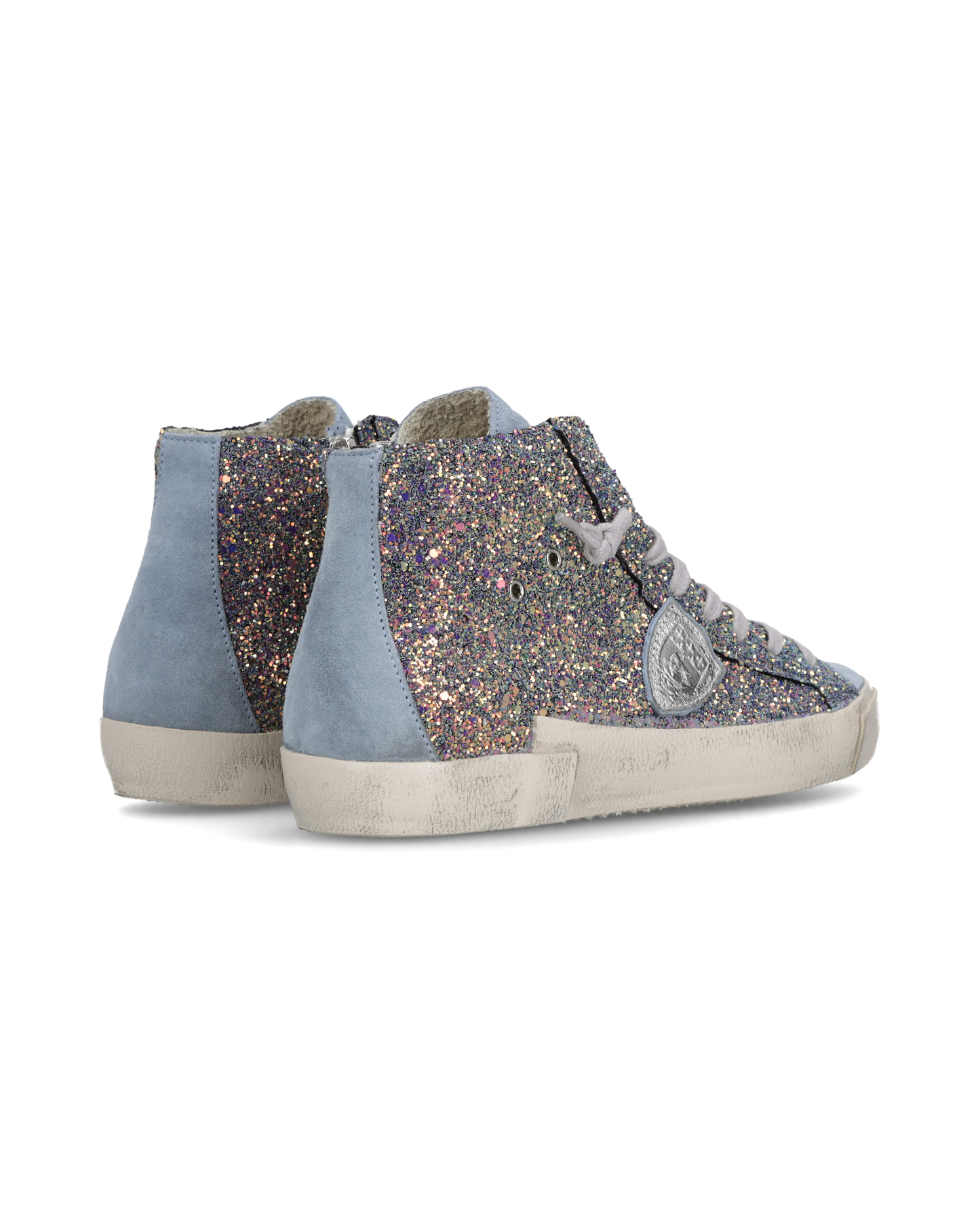 Sneakers Prsx Donna con tomaia in glitter, Azzurro Rosa