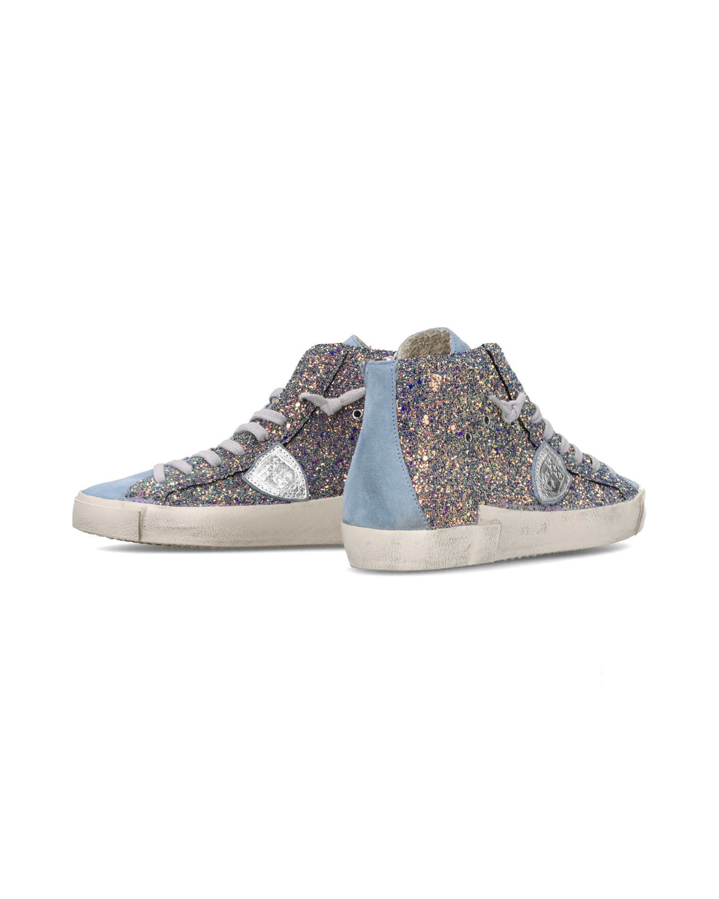 Sneakers Prsx Donna con tomaia in glitter, Azzurro Rosa
