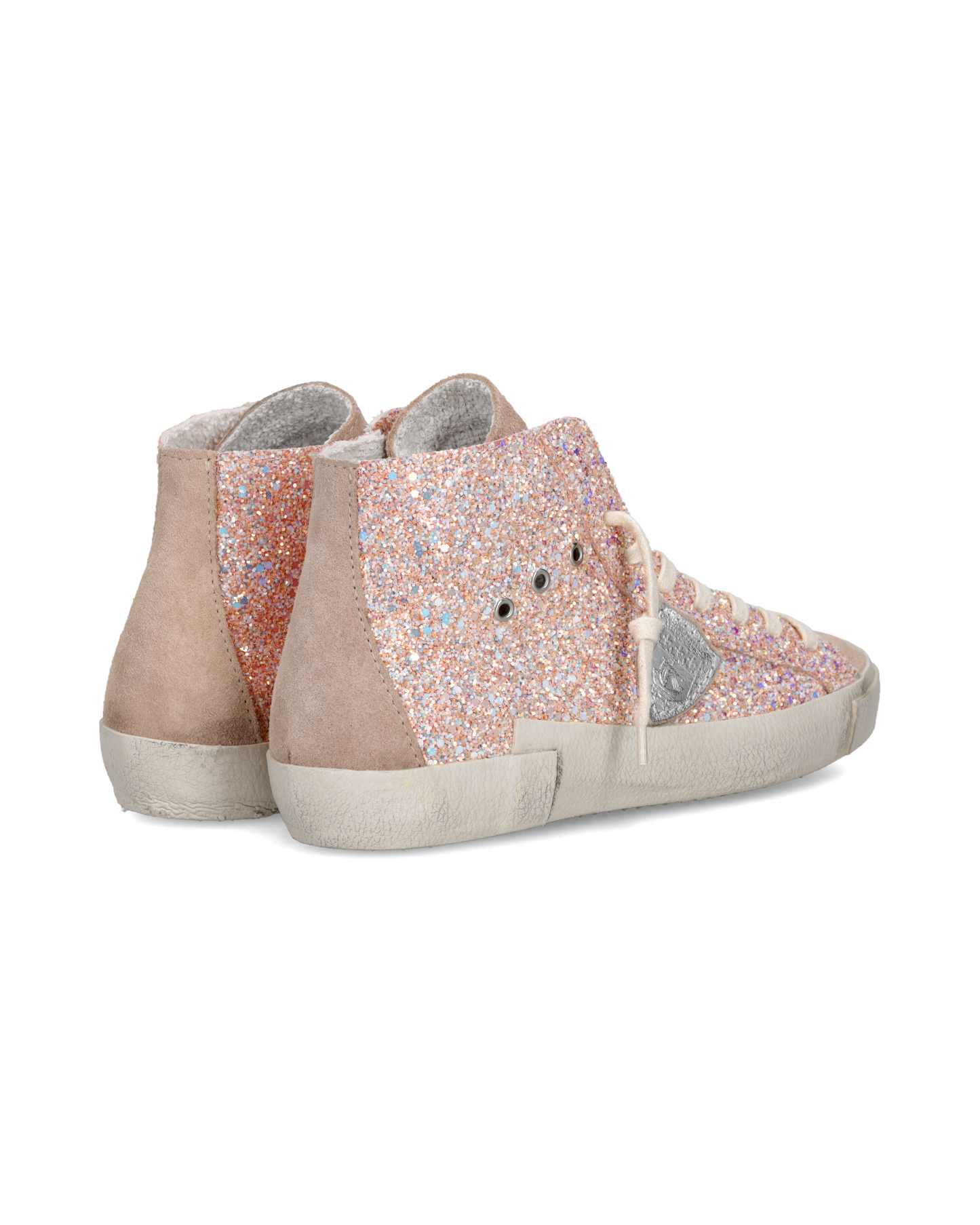 Sneakers Prsx Donna con tomaia in glitter, Rosa Chiaro