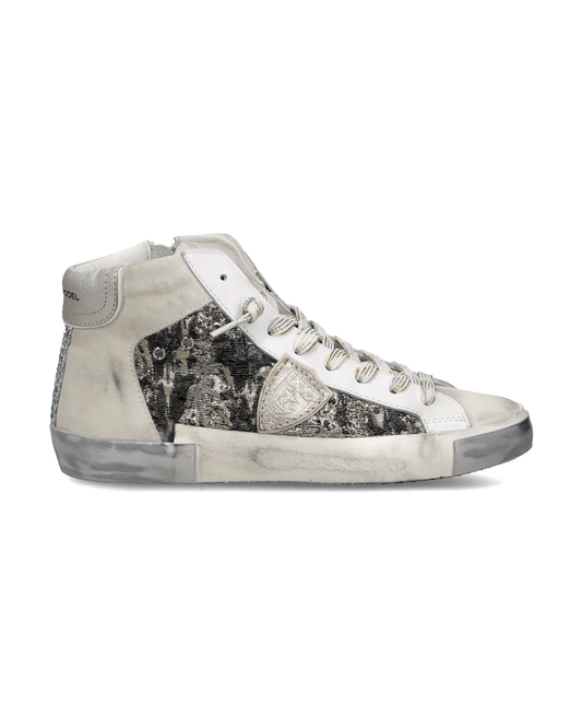 Sneakers Prsx Donna, Bianco Platino