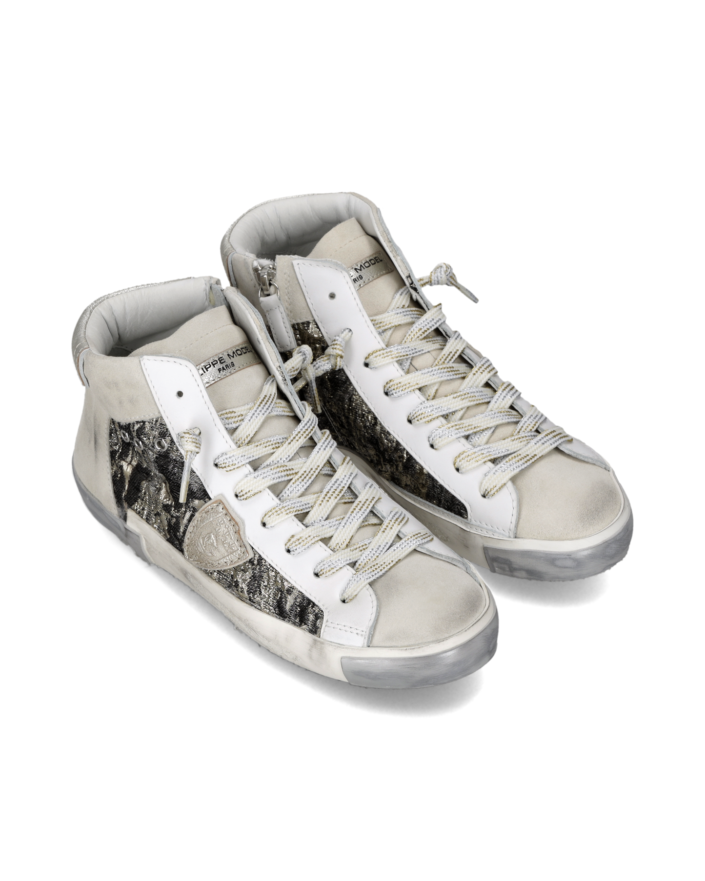 Sneakers Prsx Donna, Bianco Platino