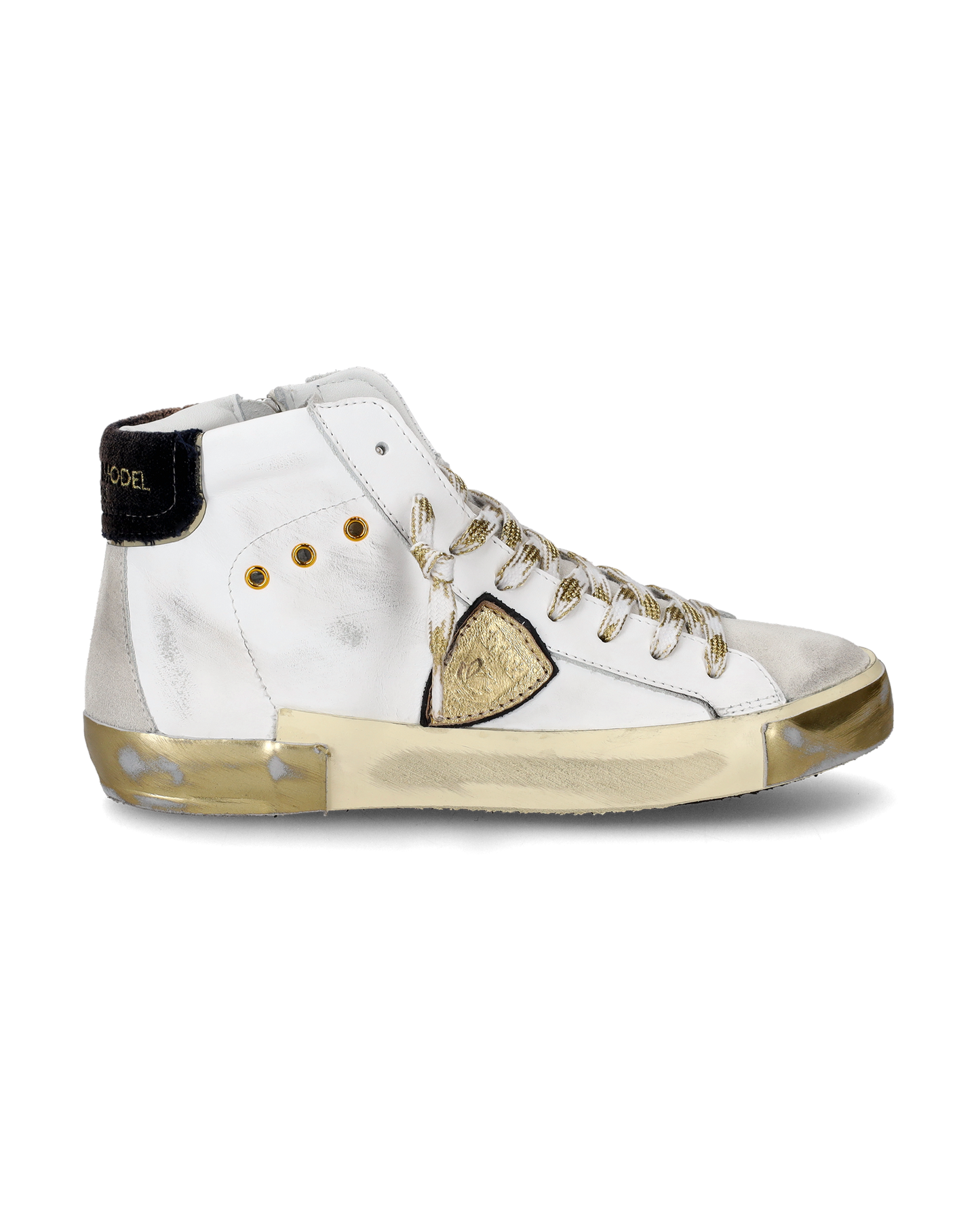 Sneaker high Paris donna - bianco e oro