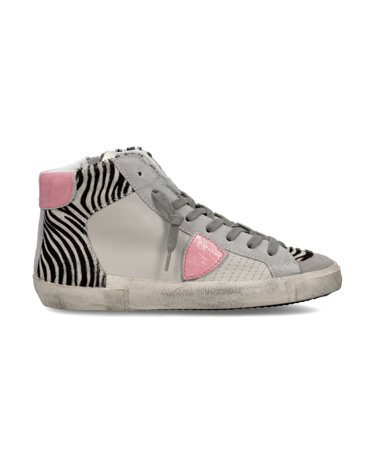 Baskets Prsx Femme, Blanc et Rose