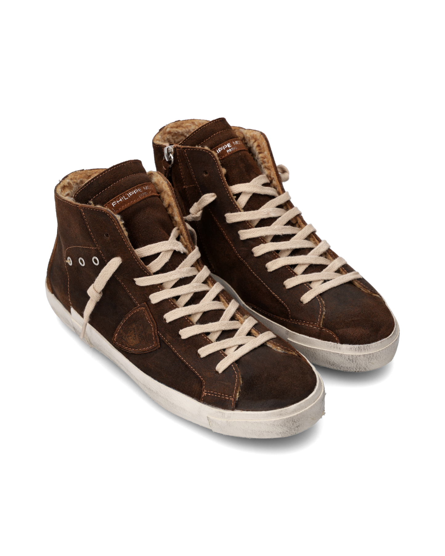 Sneaker Prsx Uomo con fodera in Faux Fur, Cognac