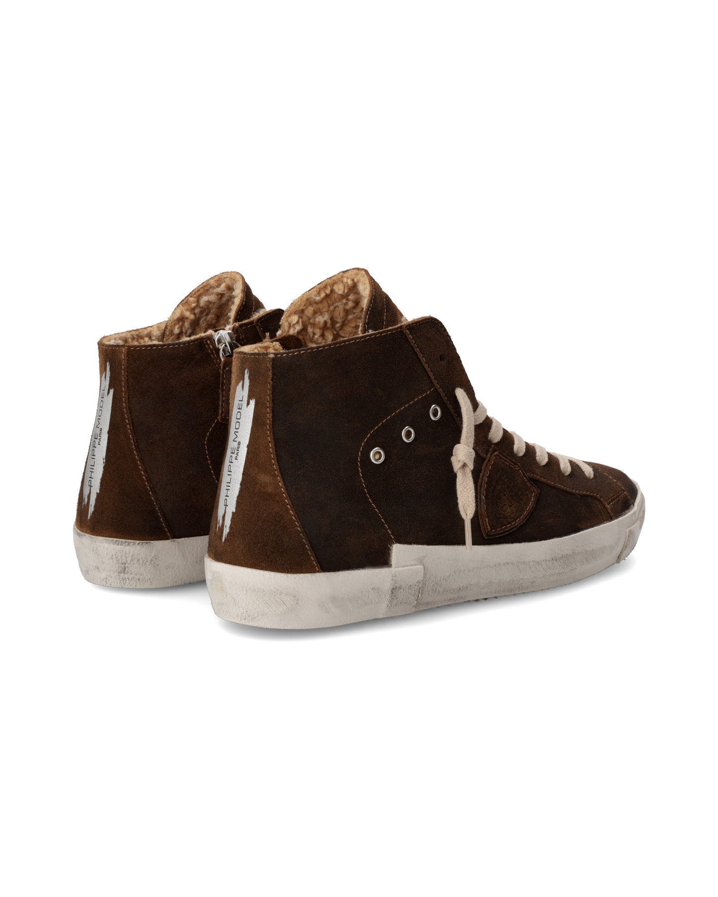 Sneaker Prsx Uomo con fodera in Faux Fur, Cognac