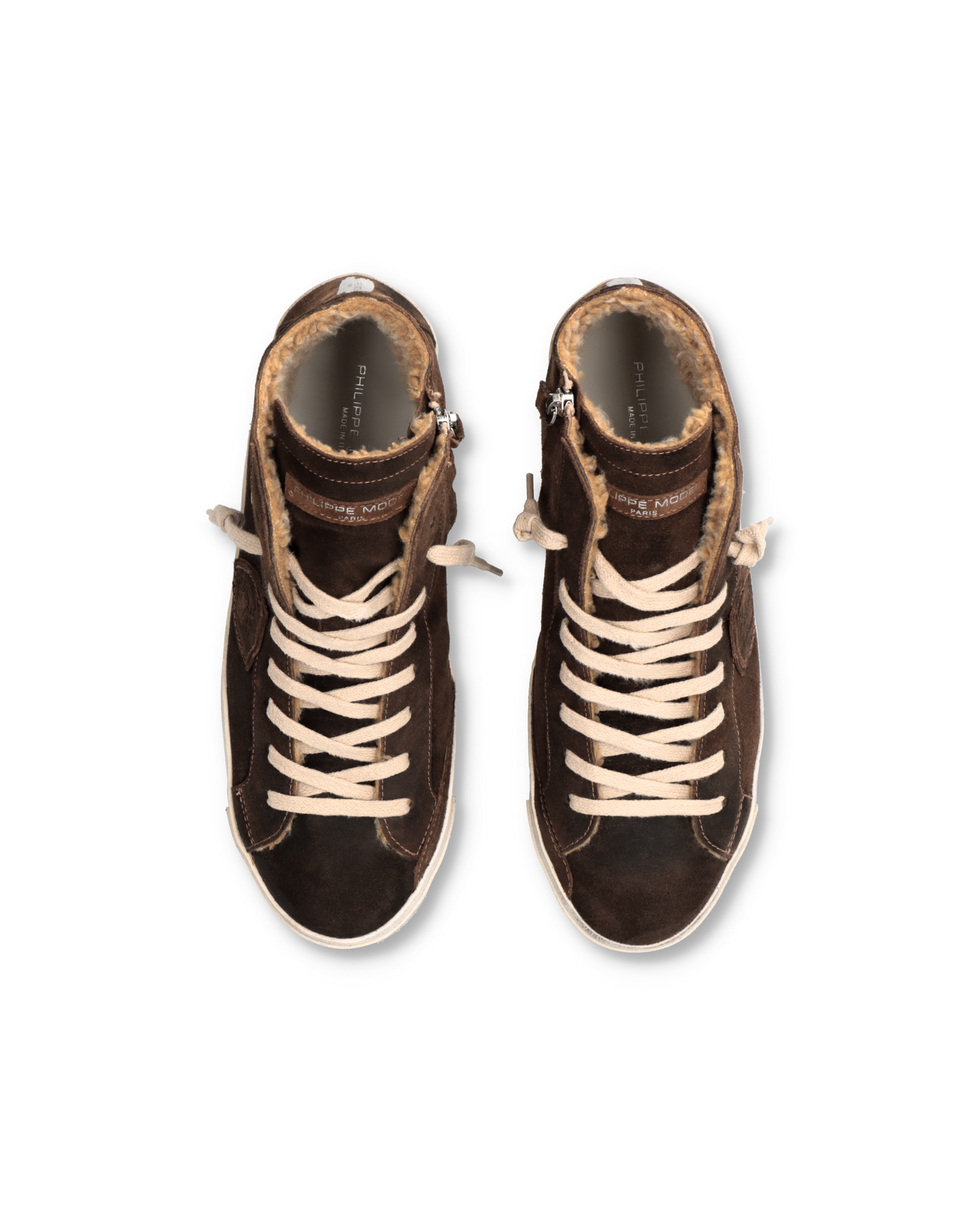 Sneaker Prsx Uomo con fodera in Faux Fur, Cognac