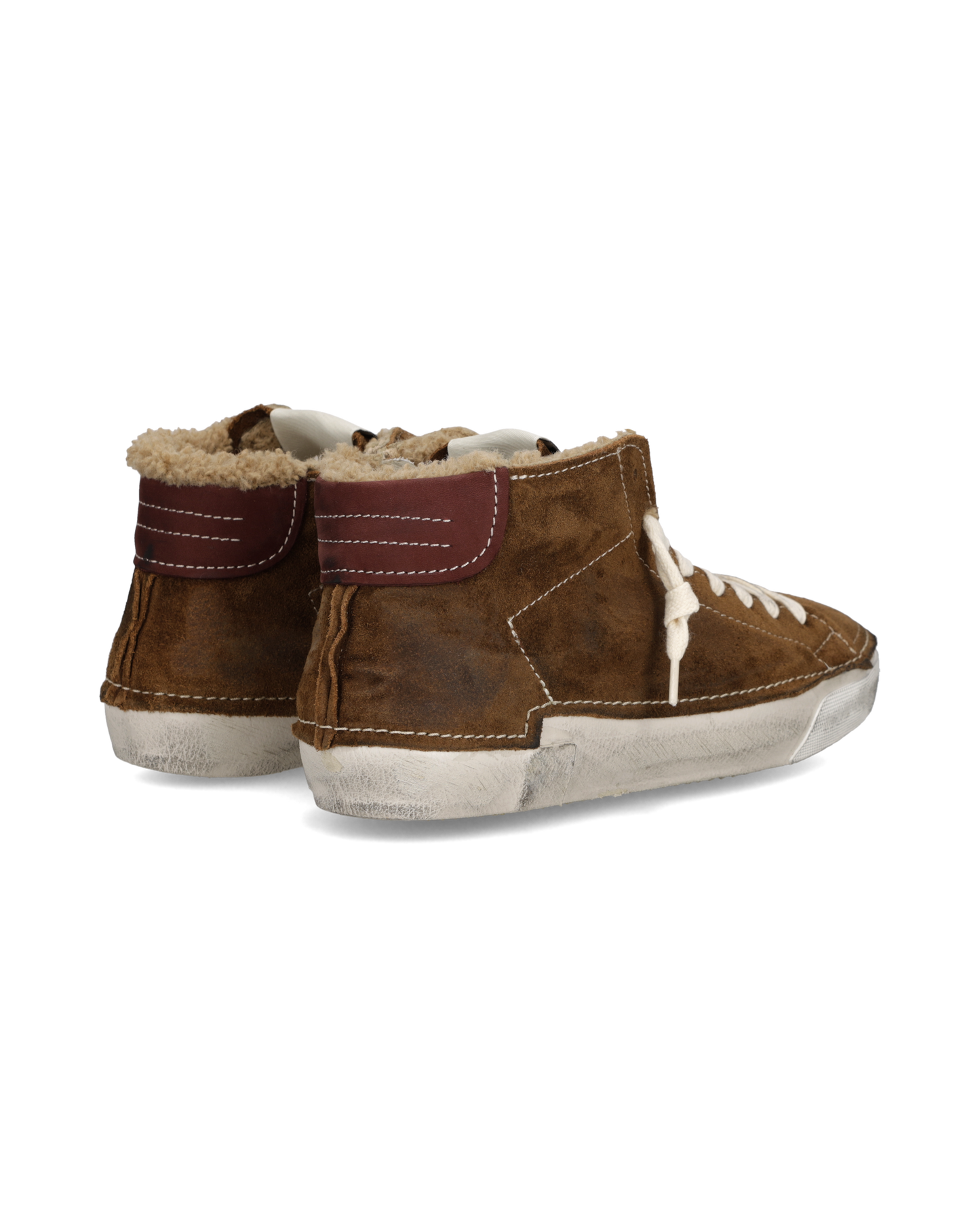 Baskets Prsx Homme Doublure Fausse Fourrure, Cognac