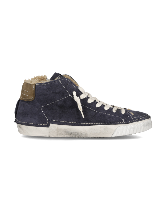 Sneakers Prsx Tennis Men with Faux Fur Lining, Blue