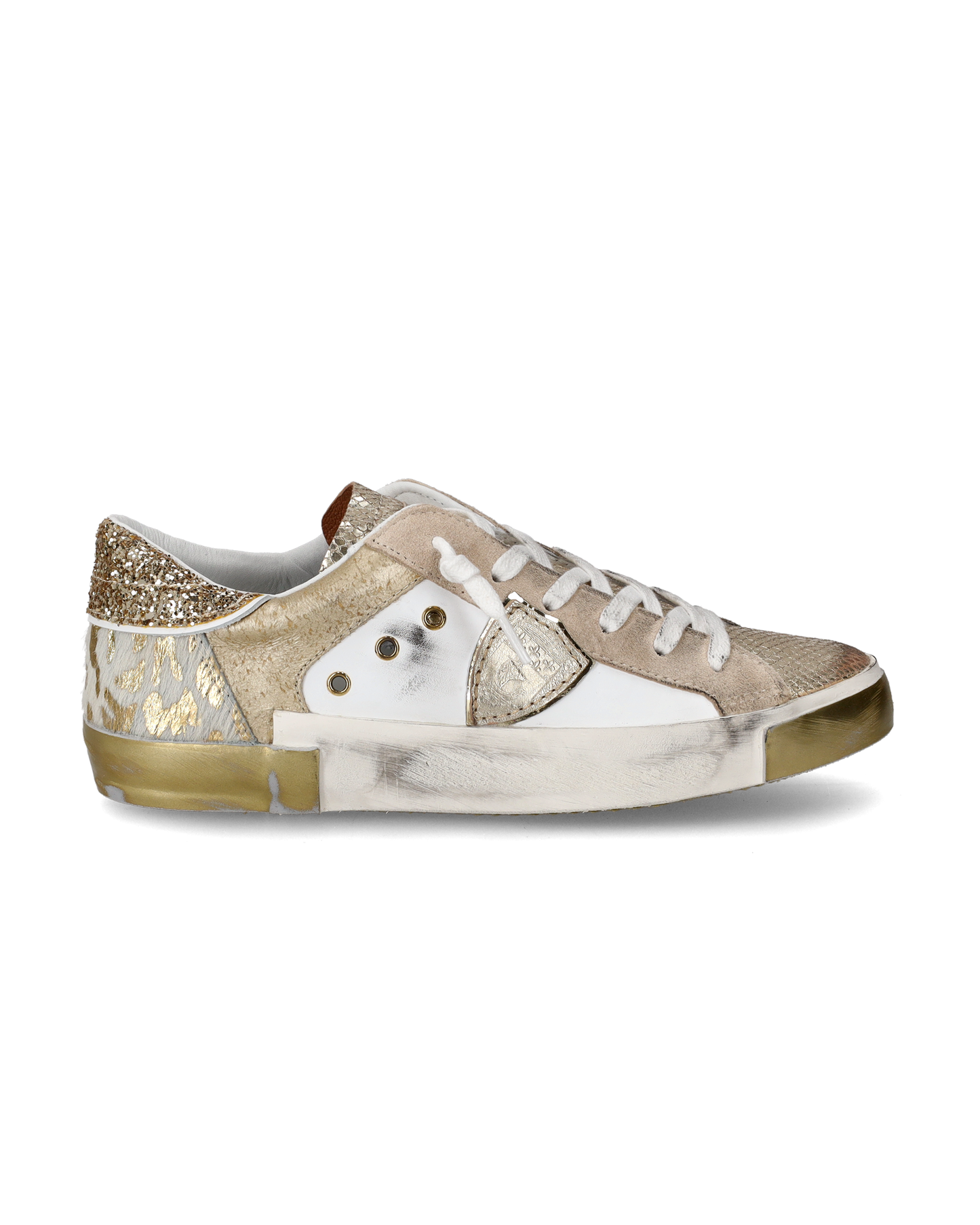 Sneaker bassa PRSX donna - bianco e oro