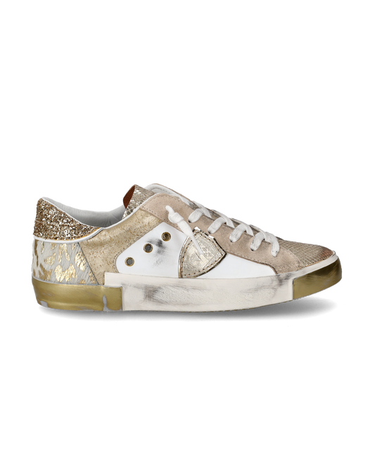 Sneaker bassa PRSX donna - bianco e oro