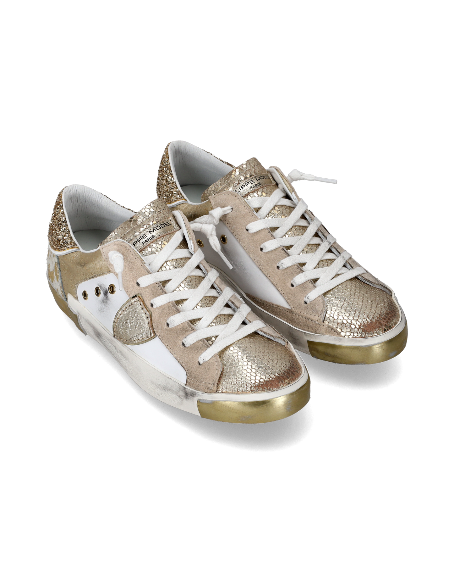 Sneaker bassa PRSX donna - bianco e oro