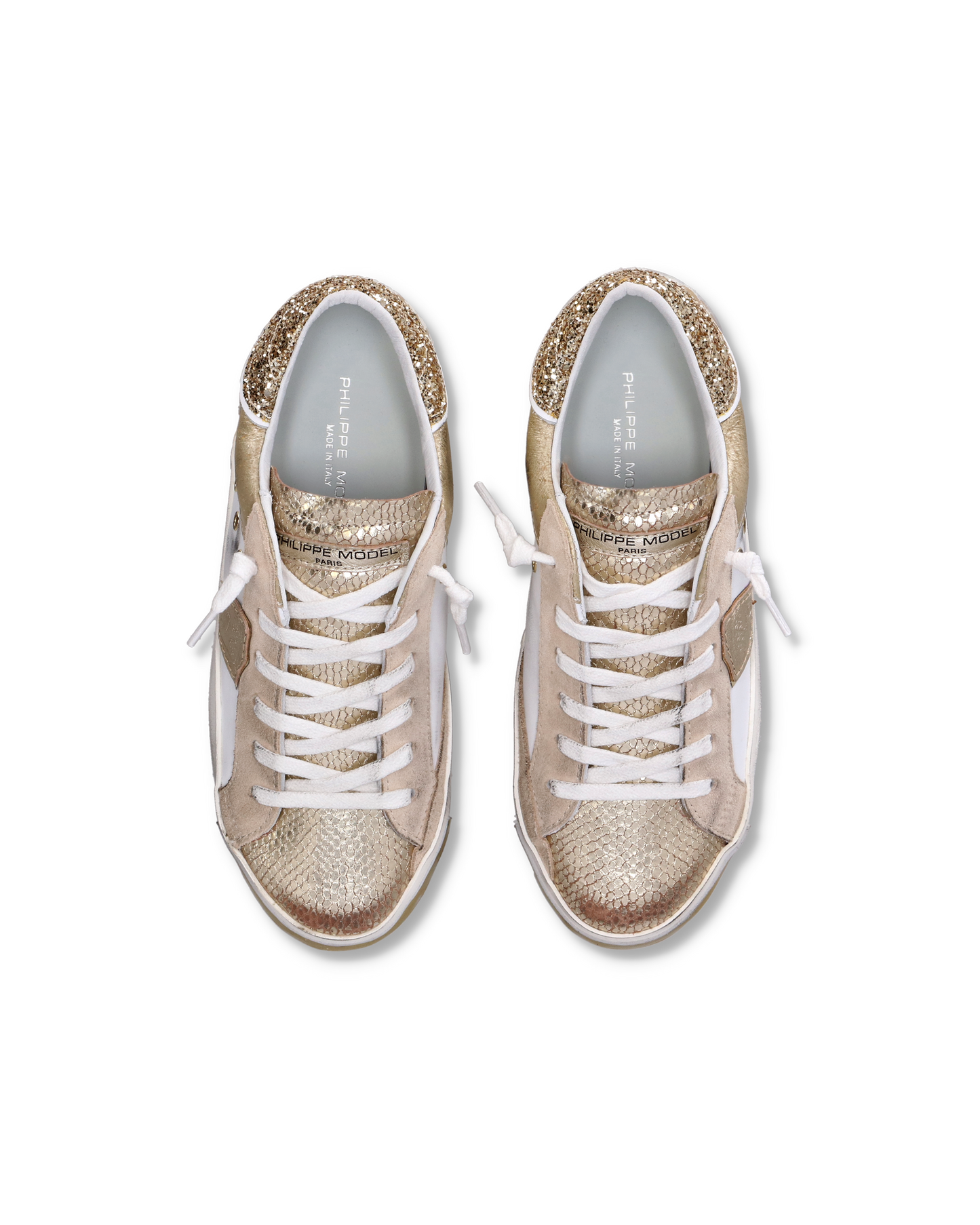 Sneaker bassa PRSX donna - bianco e oro