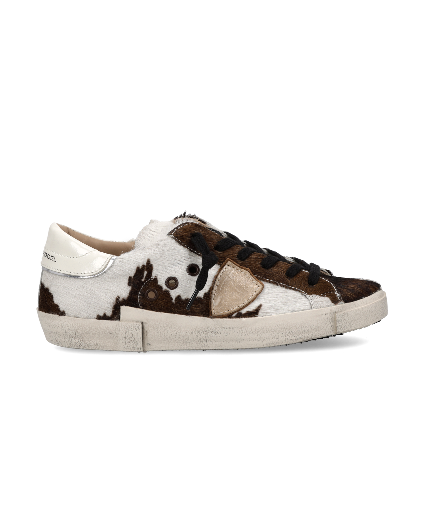 Sneakers Prsx Donna, Bianco Stampa Animalier Marrone
