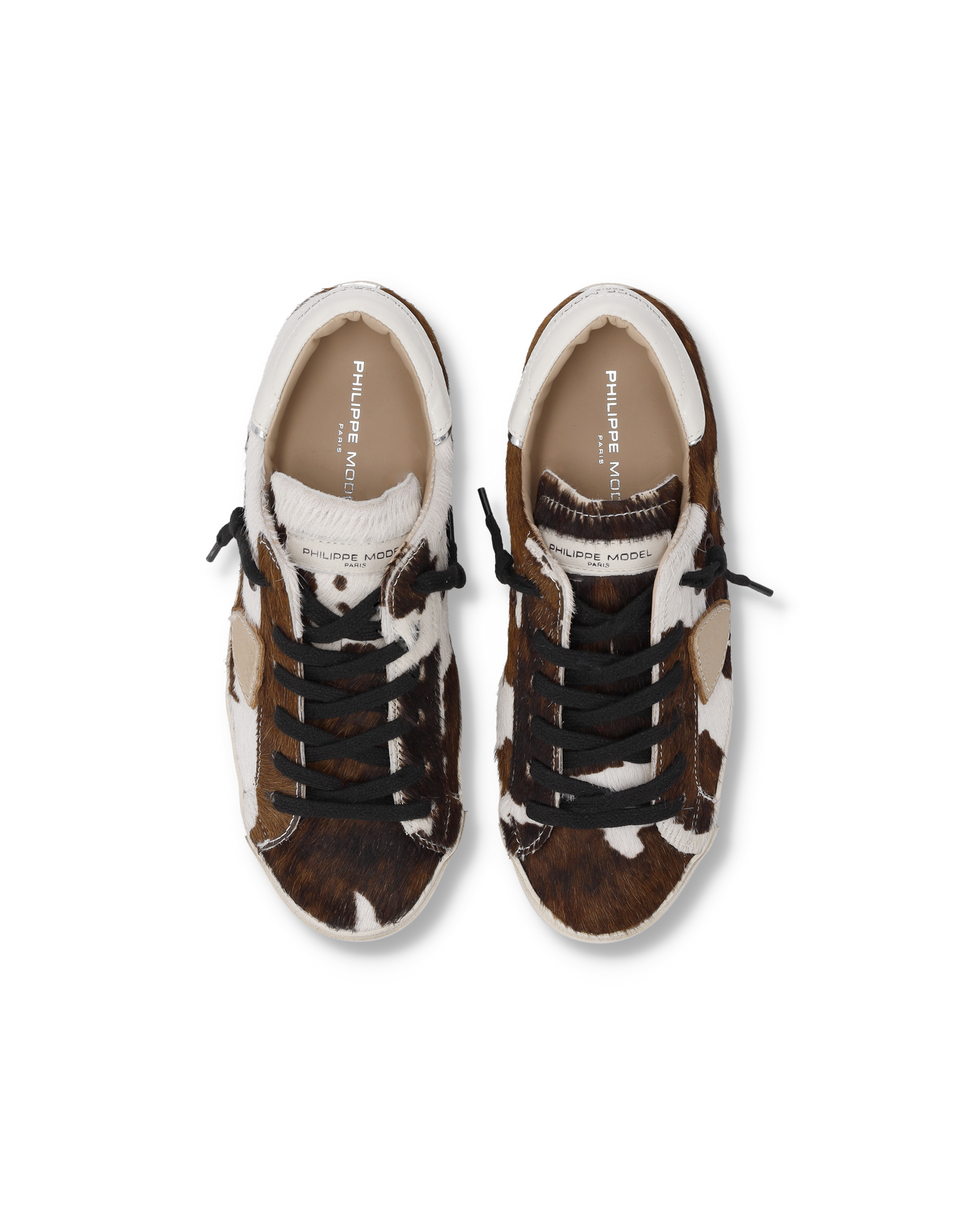 Sneakers Prsx Donna, Bianco Stampa Animalier Marrone