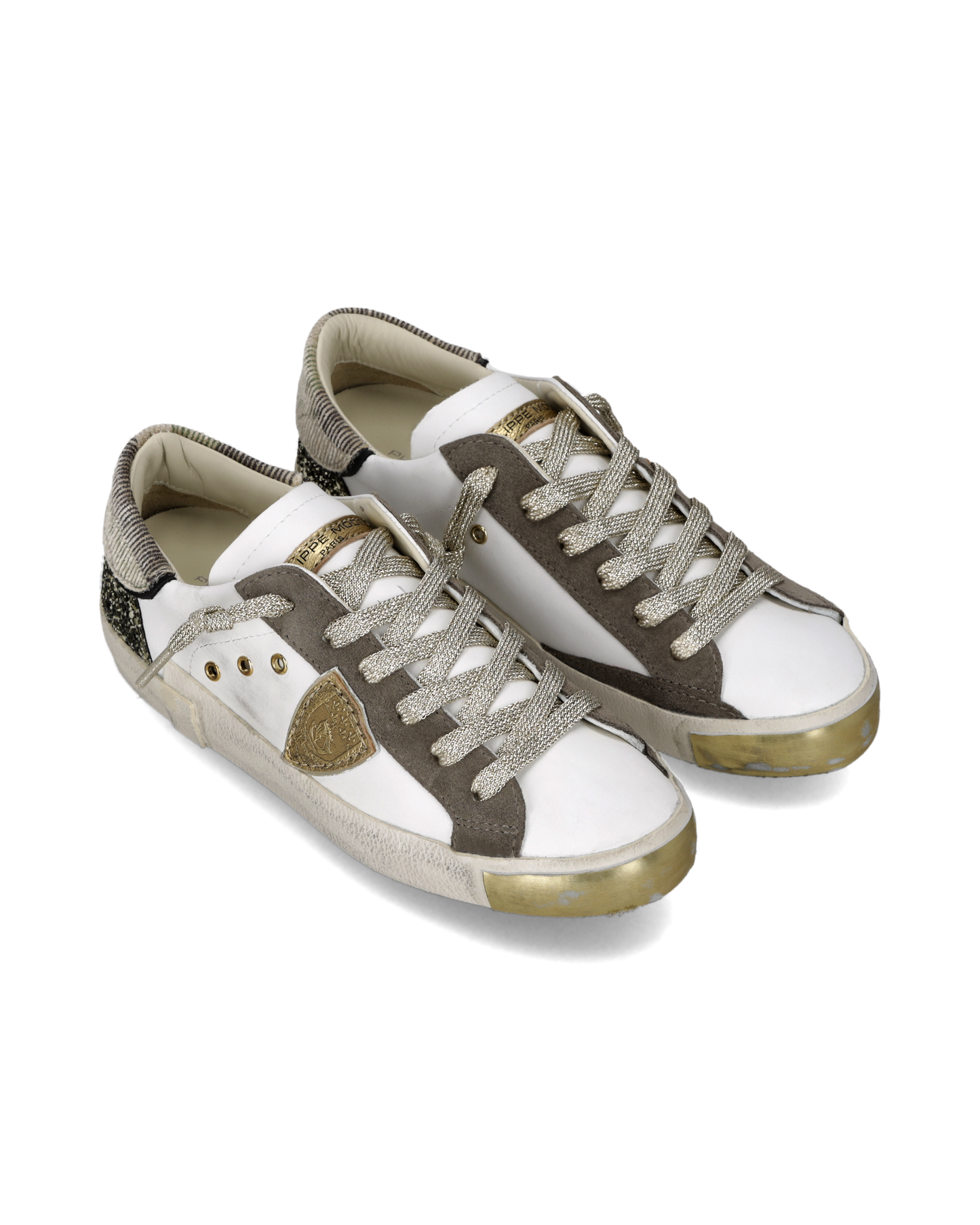 Sneakers Prsx Donna, Bianco Verde Militare