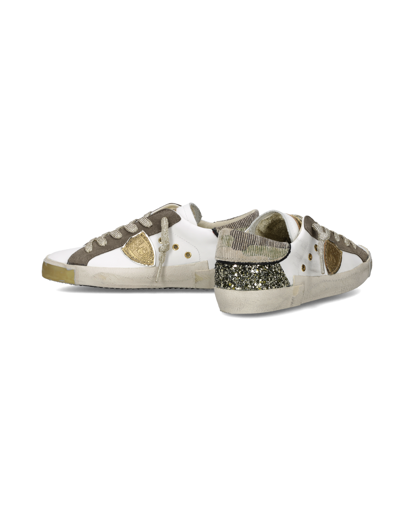 Sneakers Prsx Donna, Bianco Verde Militare
