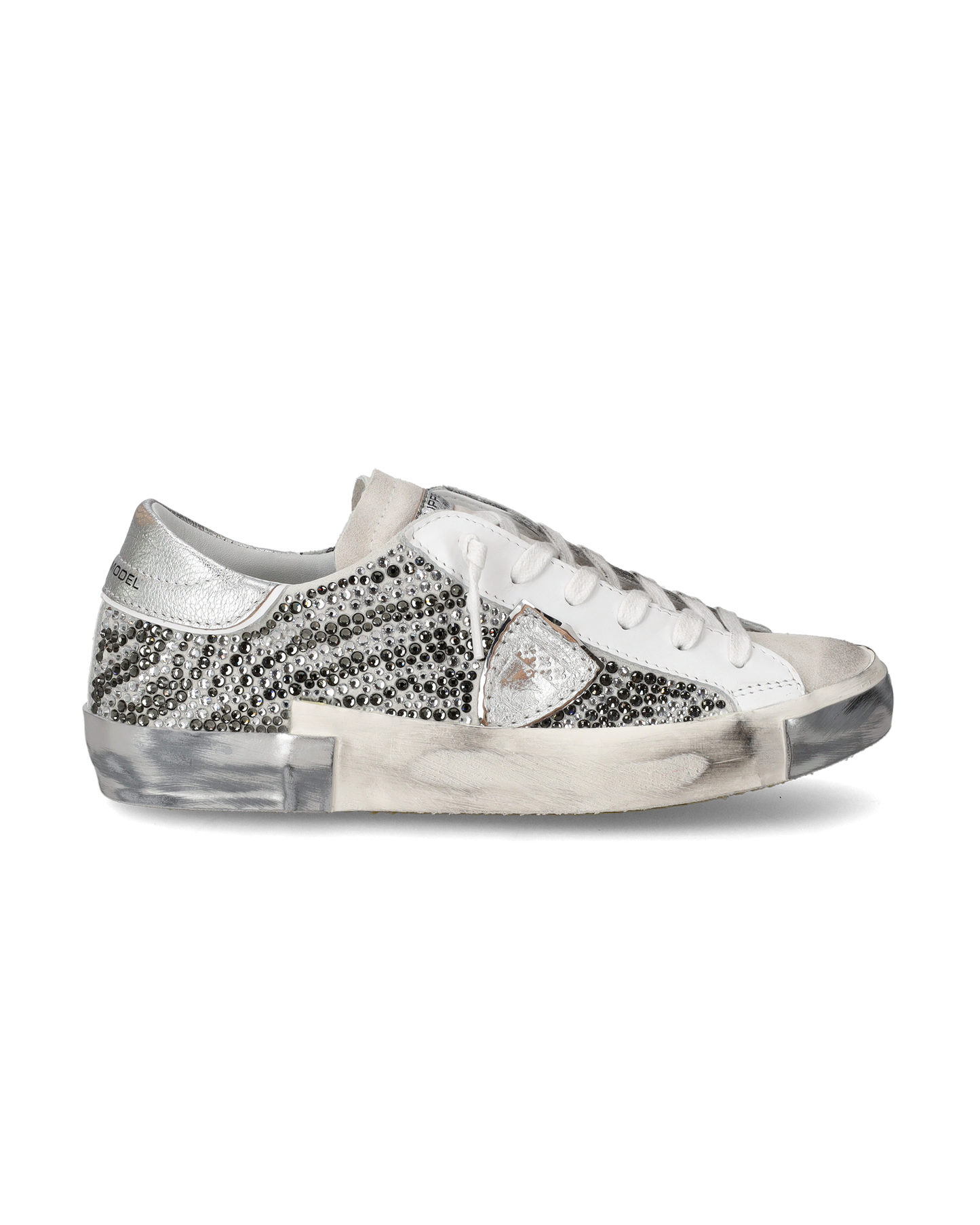 Sneaker bassa PRSX donna - cristalli argento