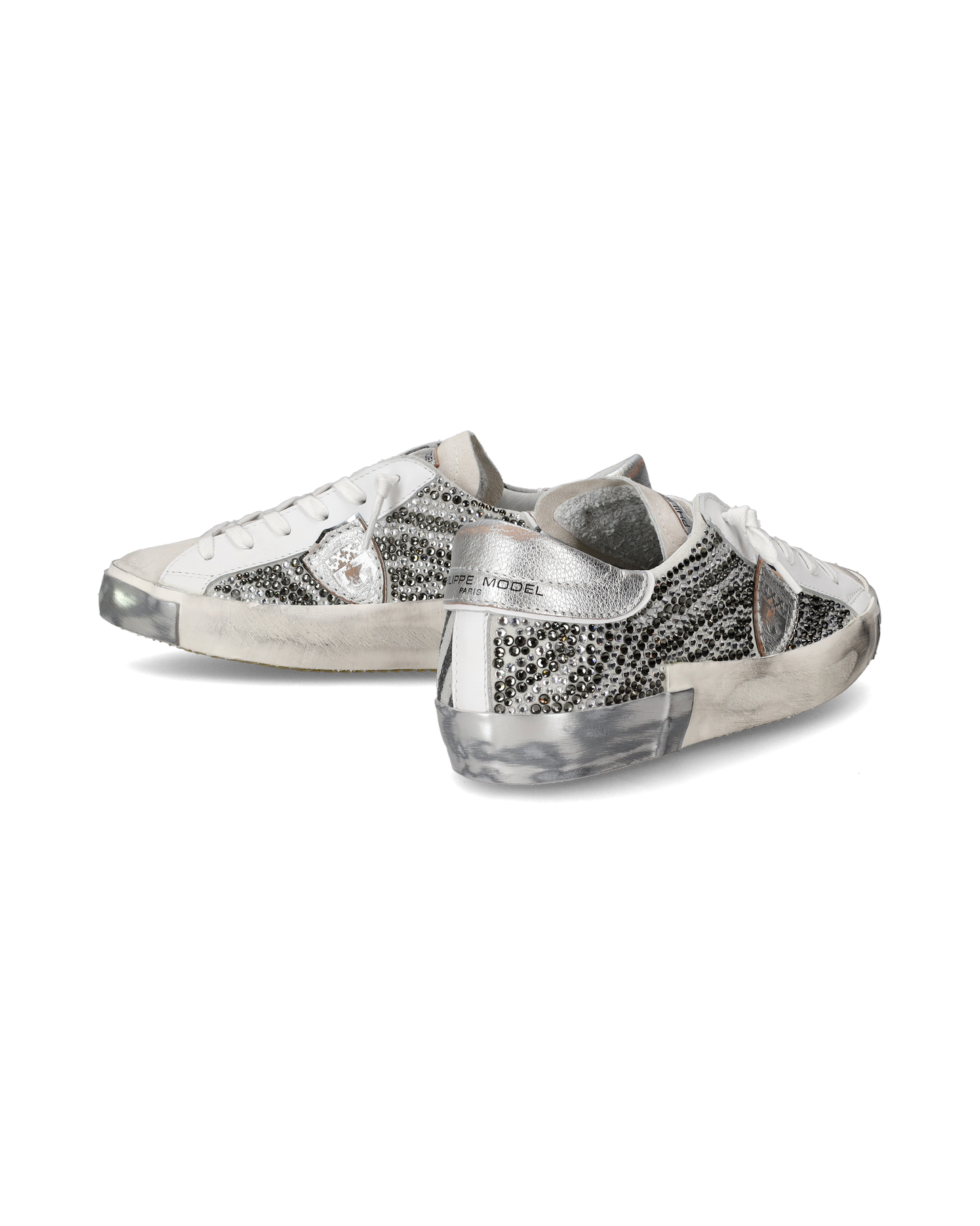 Sneaker bassa PRSX donna - cristalli argento