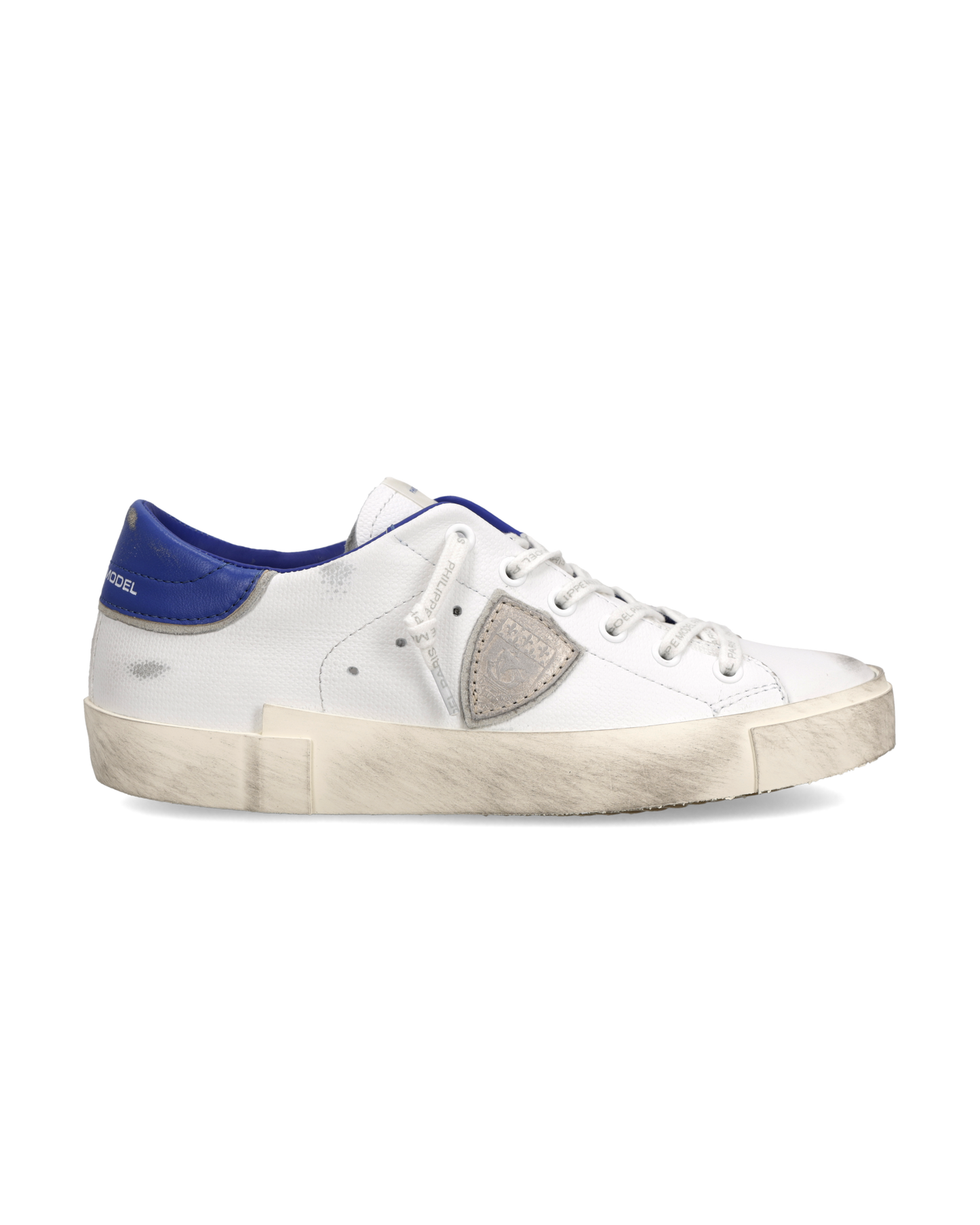 Sneakers Prsx Donna con etichetta drapeau, Bianco Bluette
