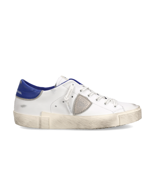 Sneakers Prsx Donna con etichetta drapeau, Bianco Bluette