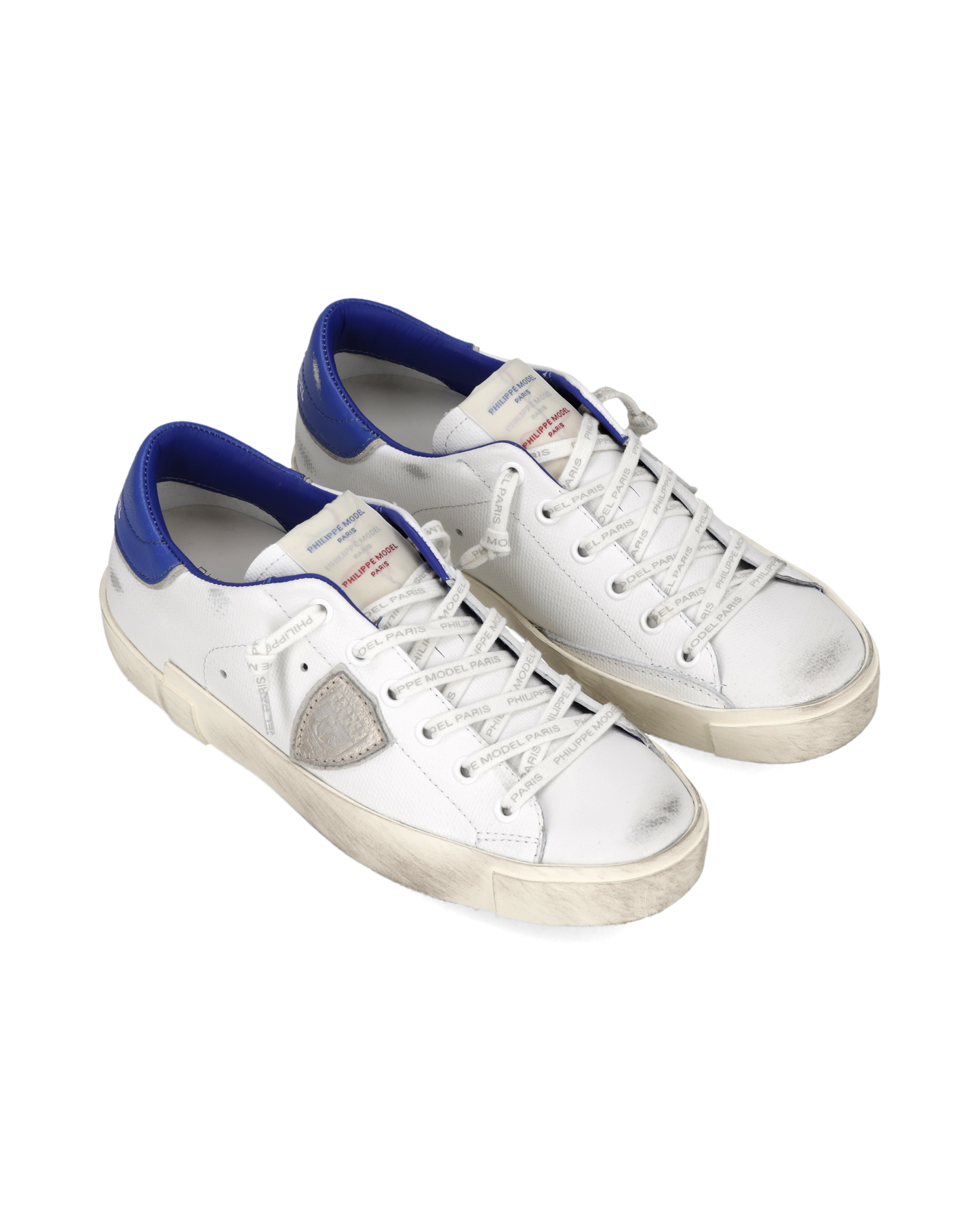Sneakers Prsx Donna con etichetta drapeau, Bianco Bluette