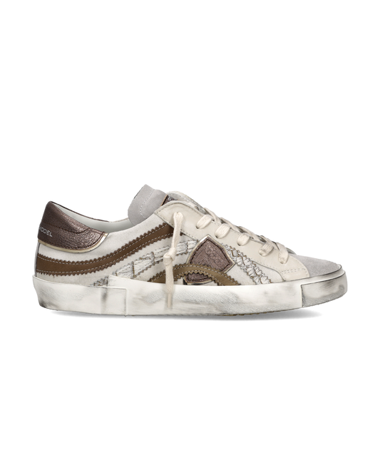 Sneakers Prsx Donna, Bianco Bronzo