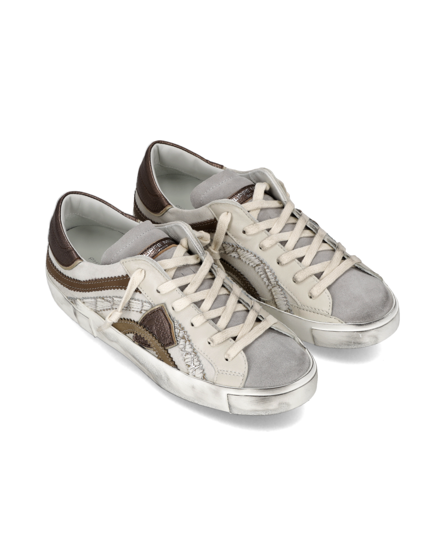 Sneakers Prsx Donna, Bianco Bronzo