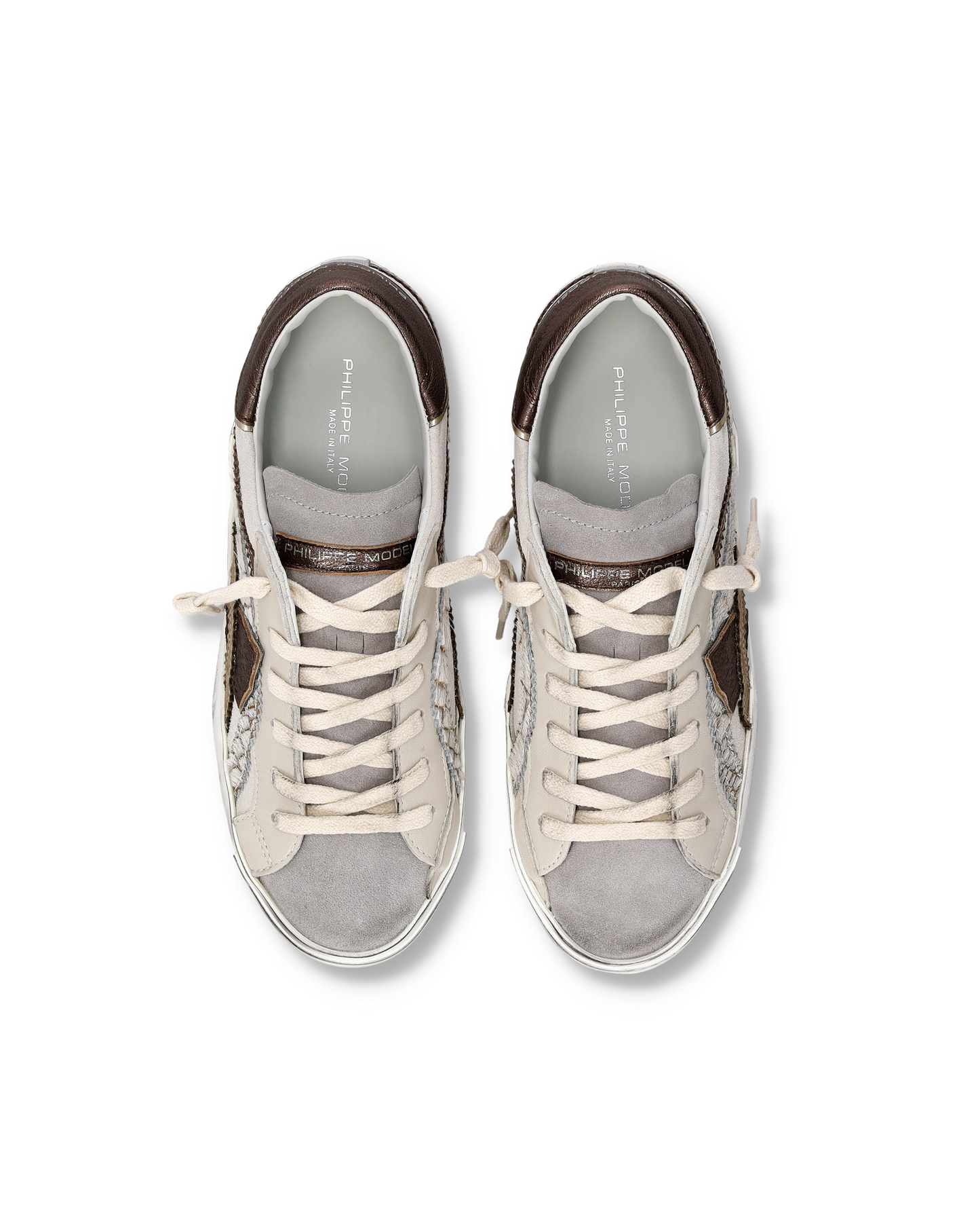 Sneakers Prsx Donna, Bianco Bronzo