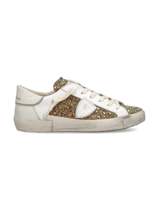 Sneakers Prsx Women, White Gold Green