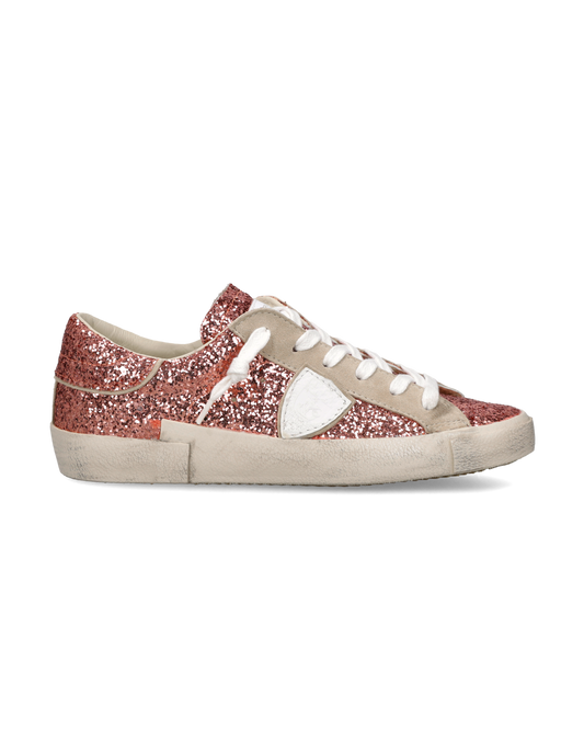 Sneakers Prsx Donna con tomaia in glitter, Rosa