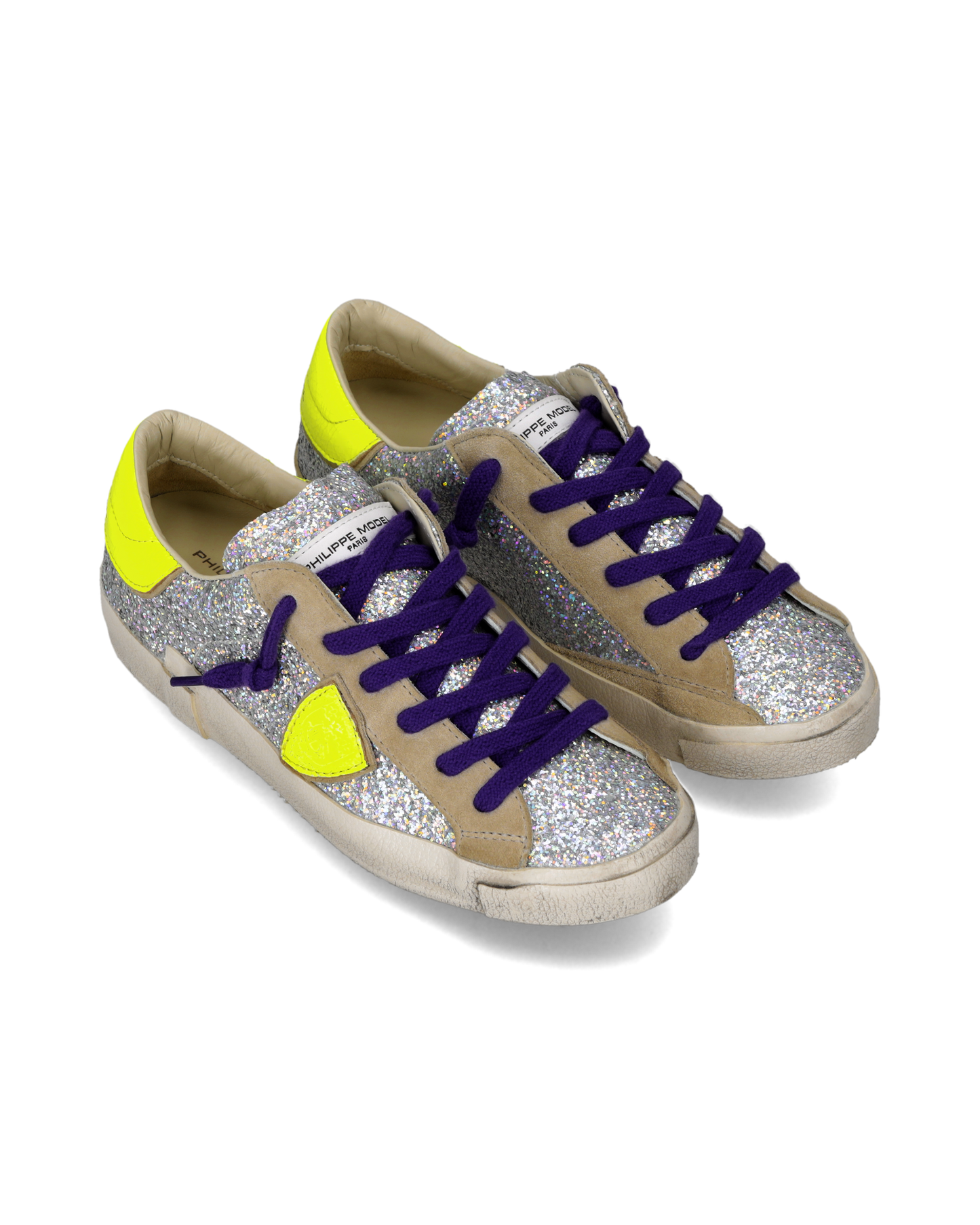 Sneakers Prsx Donna, Argento Giallo Fluo