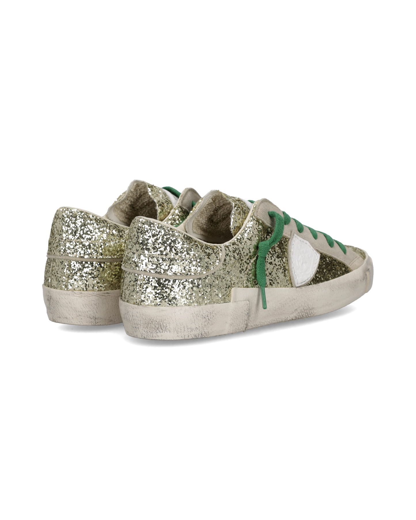 Sneakers Prsx Donna con tomaia in glitter, Oro