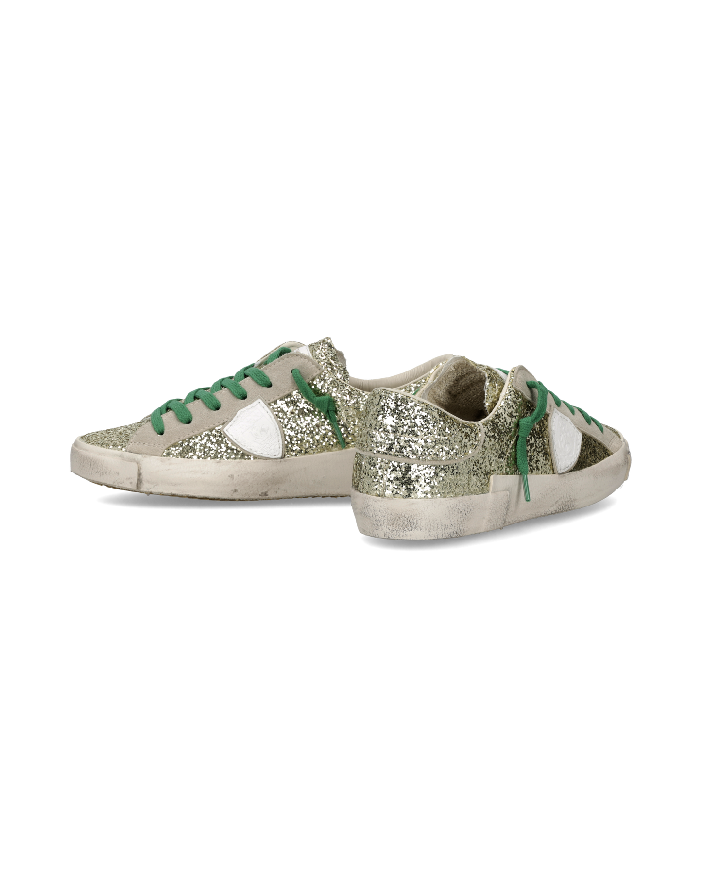 Sneakers Prsx Donna con tomaia in glitter, Oro
