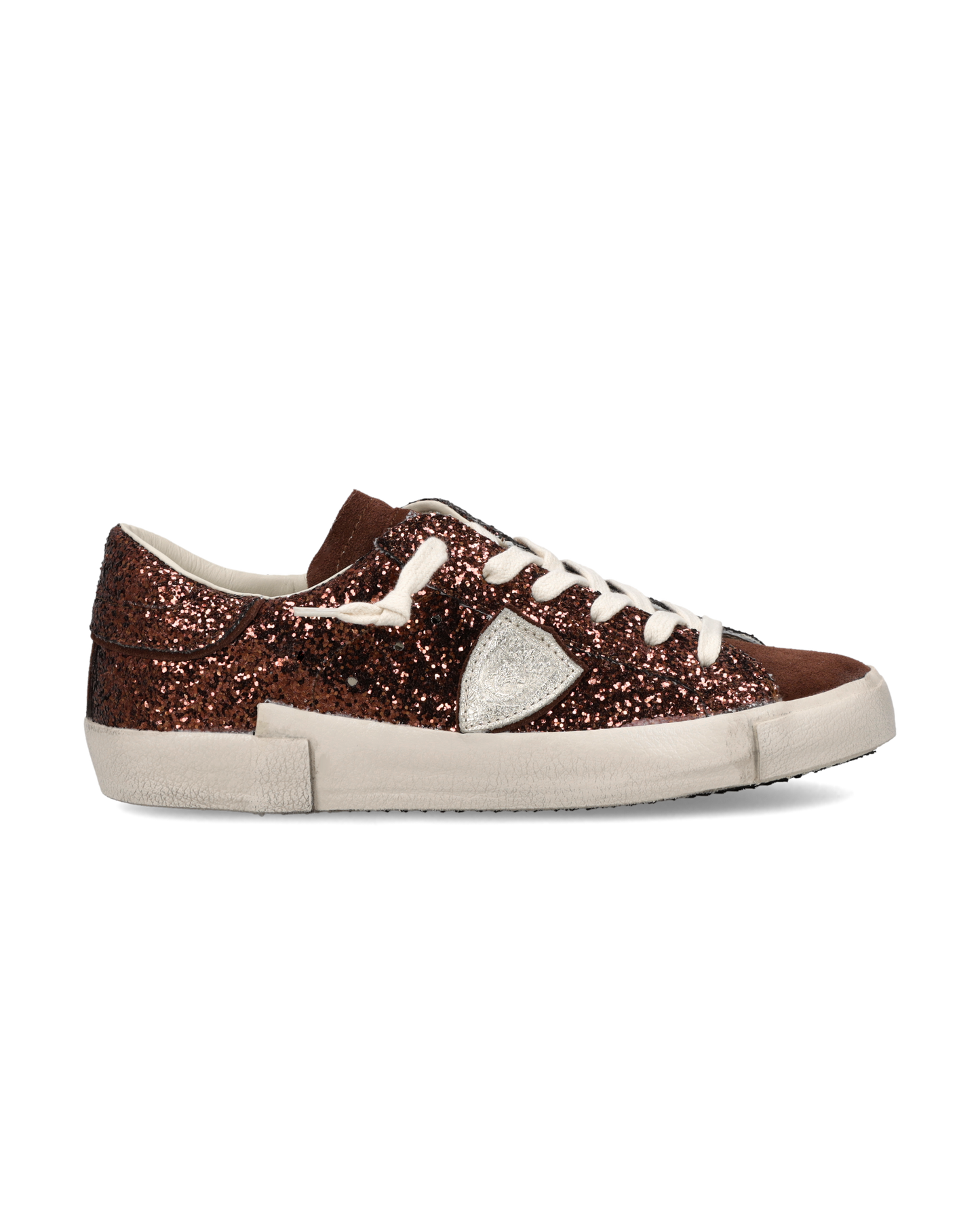 Zapatillas Prsx con Cuerpo Glitter Para Mujer, Marrón