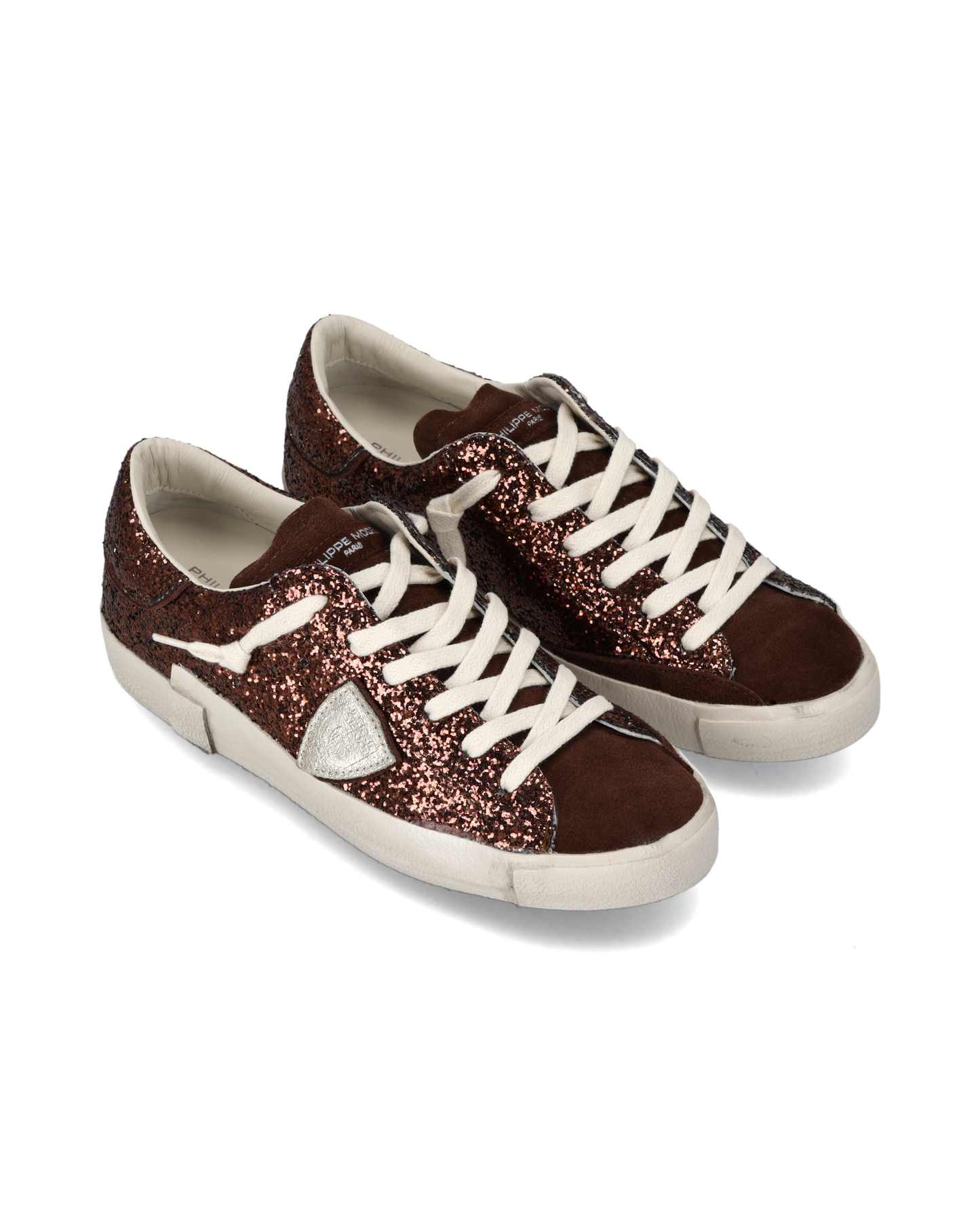 Zapatillas Prsx con Cuerpo Glitter Para Mujer, Marrón