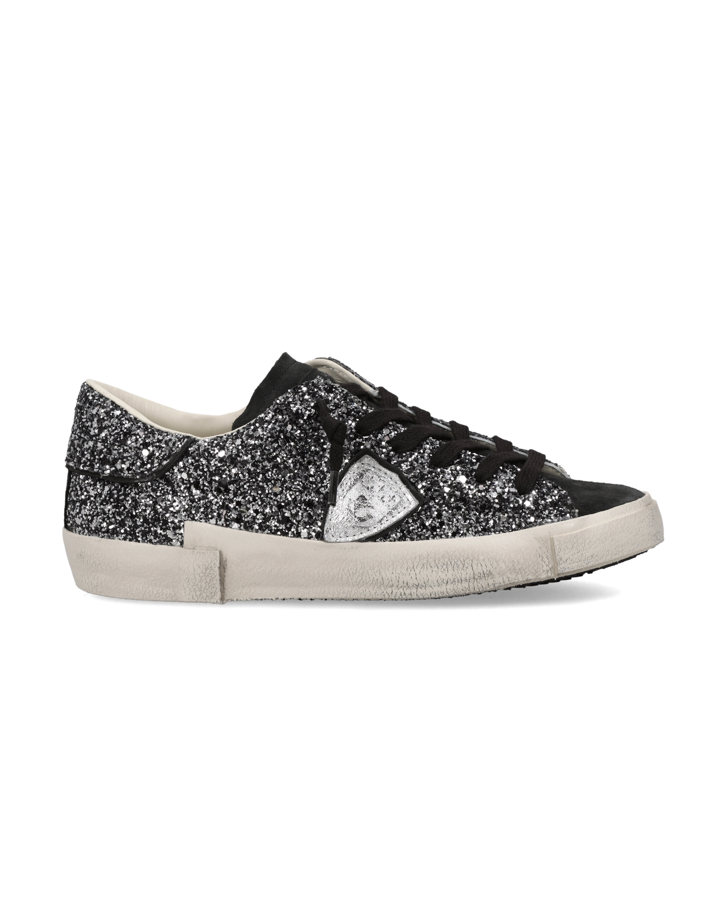 Zapatillas Prsx con Cuerpo Glitter Para Mujer, Negro