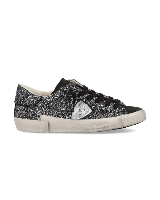 Zapatillas Prsx con Cuerpo Glitter Para Mujer, Negro